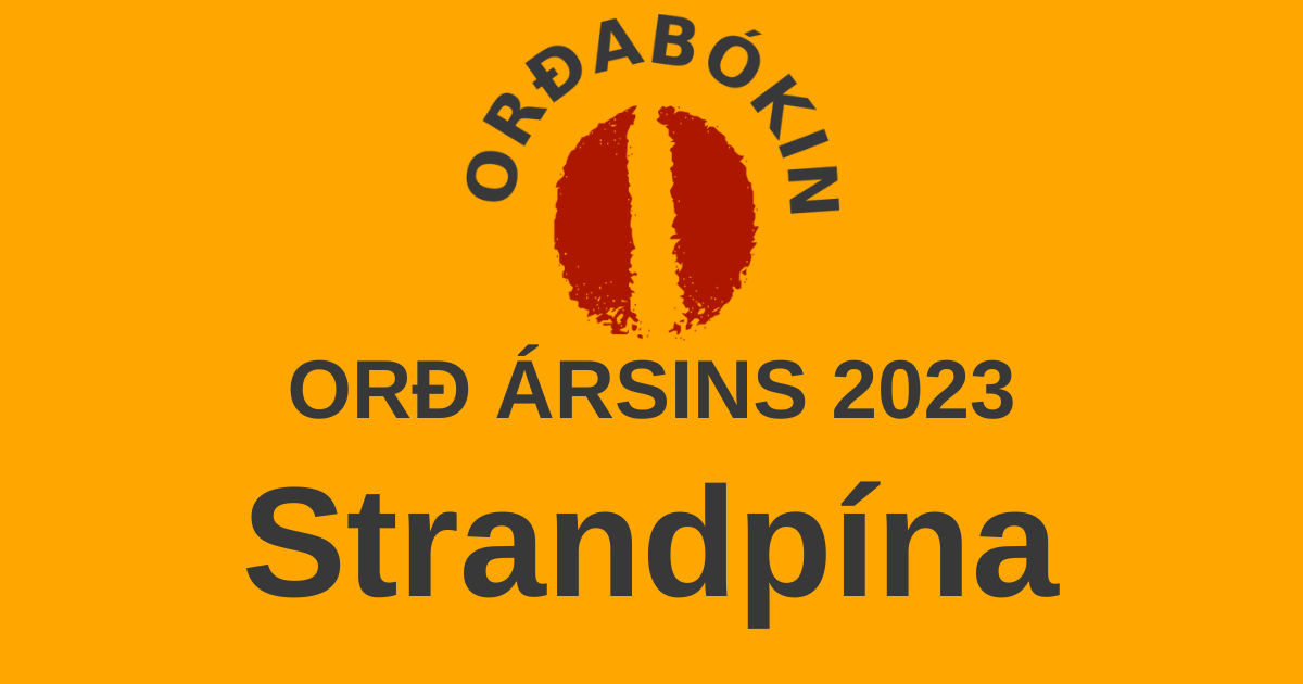 Strandpína. Orð ársins 2023.